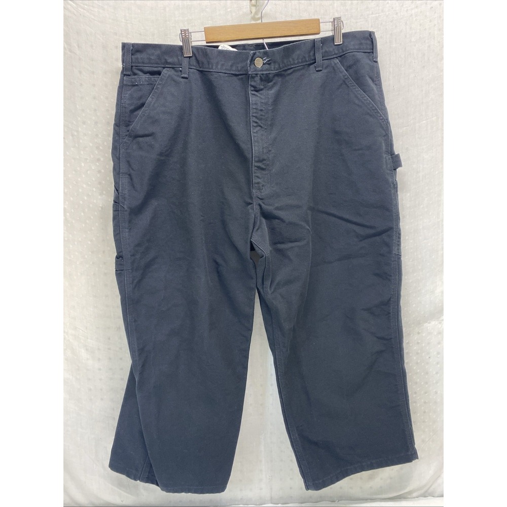 Carhartt Carpenter Pants 38x24.5" Canvas 100% Cotton  B11-Black Dungaree‎ Fit